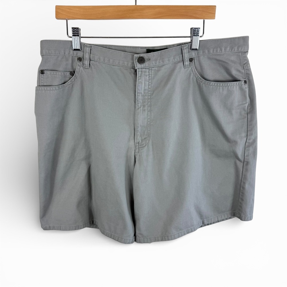 Eddie Bauer Womens Tan Cotton Twill 5-Pocket Chino Khaki Shorts‎ Size 18